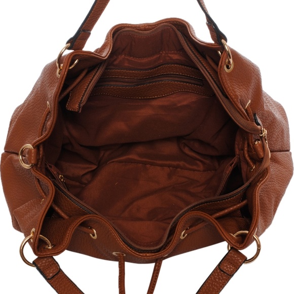 Slouch Pebbeled Hobo Handbag - Picture 3 of 8